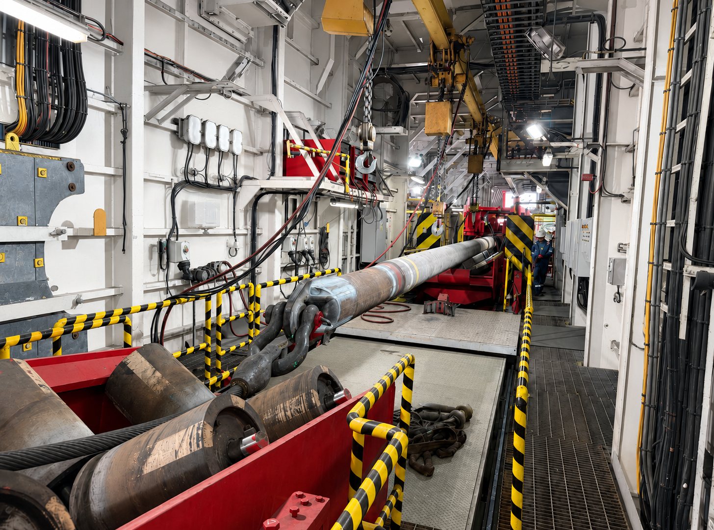 Firing line and tensioner deck — systems controlled at the interface.